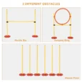Portable Dog Agility Equipment with Adjustable Hurdles – Yellow