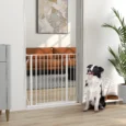 Adjustable Walk-Through Dog Gate – White, 75–95cm