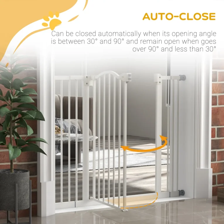 Adjustable Dog Gate – White, 78cm High, 74–100cm Adjustable Dog Gate – White, 78cm High, 74–100cm
