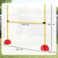 Four Adjustable Dog Agility Jumps – Orange and Yellow