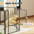 Heavy Duty Dog Playpen 80cm High for Indoor Outdoor – Black