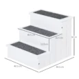 Wooden Dog Steps Pet Stairs with Storage – White