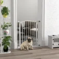 Adjustable Dog Gate – White, 78cm High, 74–80cm