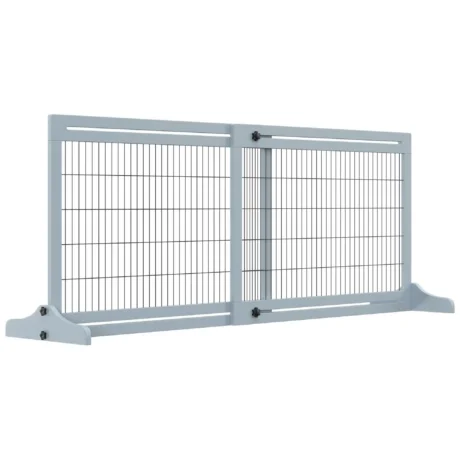 Adjustable Freestanding Dog Gate &ndash; Blue Grey, 104&ndash;180cm