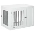 Two-Door Furniture Dog Crate – White, 91.8cm