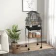 Metal Bird Cage with Swing 50.5x40x63cm – Black