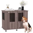 Furniture Dog Crate with Double Doors – Purple, 95cm