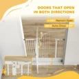 Adjustable Dog Gate – White, 78cm High, 74–87cm