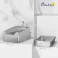 XXL High-Sided Steel Cat Litter Tray with Scoop – Grey, 70cm