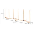 Six-Pole Dog Agility Weave Set with Whistle and Bag – Orange and White
