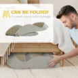 Folding Three-Step Pet Stairs – Grey, 38cm