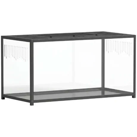 Metal Hamster Habitat with Clear Panels and Opening Top &ndash; 100cm