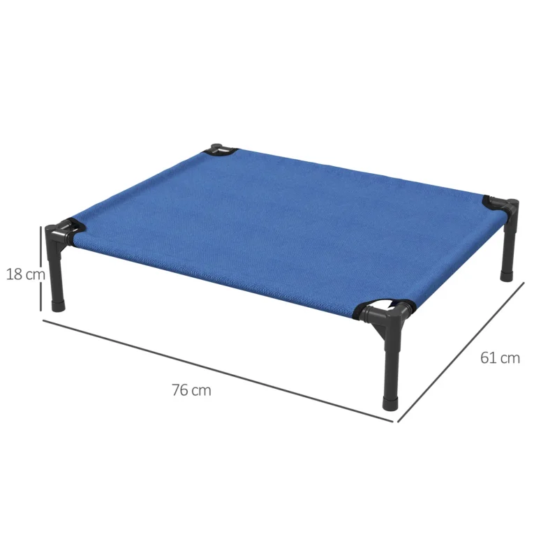 Raised Dog Bed Metal Frame Portable Medium – Blue Raised Dog Bed Metal Frame Portable Medium – Blue
