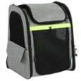 Expandable Pet Backpack with Mesh Doors – Light Grey, 10kg Capacity