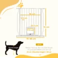 Pressure-Fit Pet Gate with Four-Way Cat Door – White, 75–85cm