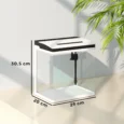 13L Glass Aquarium with Filter and LED Light – White