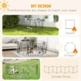 Dog Playpen Eight-Panel Metal Fence – Black