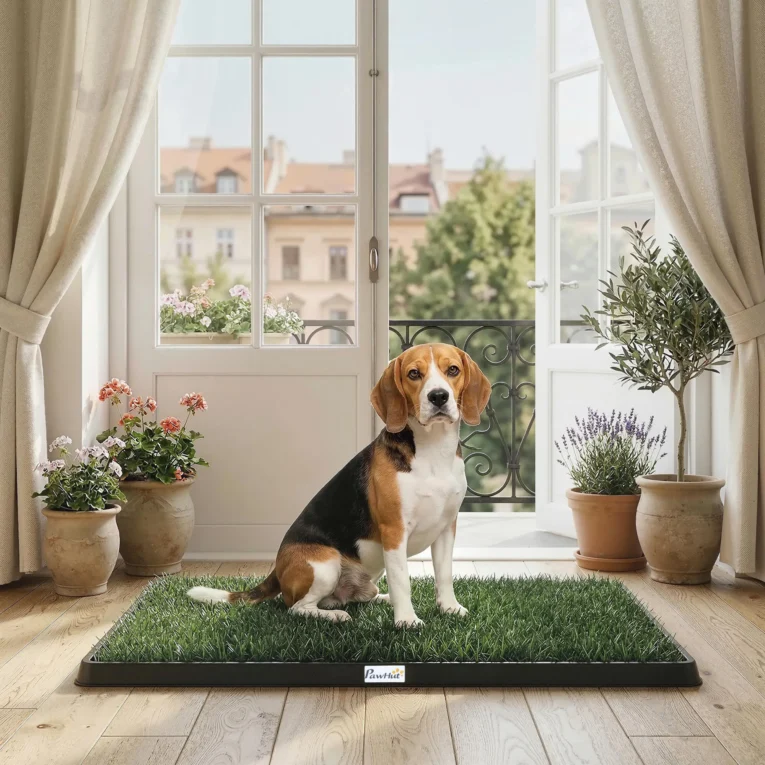 Dog Toilet Training Tray with Two Grass Mats – 76cm