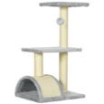 Cat Tower with Arched Scratch Pad – Light Grey, 72cm