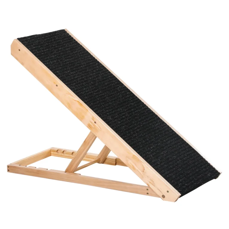 Folding Adjustable Dog Ramp – Black, Four Heights