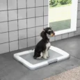 Dog Toilet 63L x 48.5W x 6Hcm – Grey and white