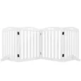 Four-Panel Freestanding Dog Gate – White, 207.5cm