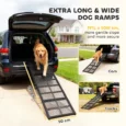 Folding Steel Dog Car Ramp – Black, 191 × 50cm