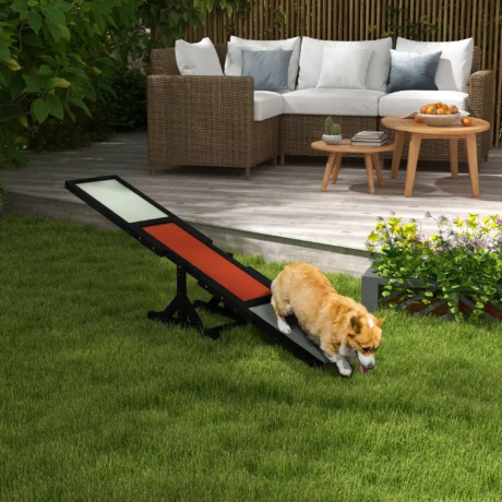Wooden Dog Agility Seesaw – Black, 180cm