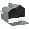 Hut-Style Cat Litter Box with Drawer – Grey