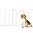 Adjustable Pet Gate with Three Extensions – White, 76.2cm