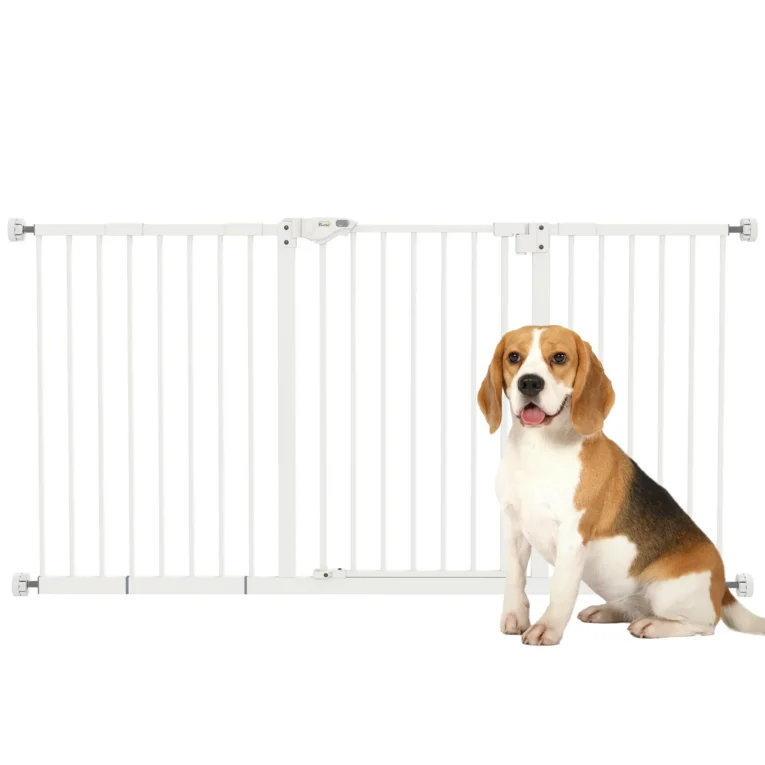 Adjustable Pet Gate with Three Extensions – White, 76.2cm Adjustable Pet Gate with Three Extensions – White, 76.2cm