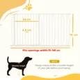 Extra Wide Dog Safety Gate with Door – White