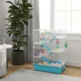6-Tier Hamster Cage with Tubes and Accessories – Light Blue