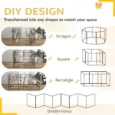 Eight-Panel Metal Dog Playpen – Black, 91cm High