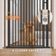 Extra Tall Pet Gate Adjustable No-Drill 112-200cm – Black