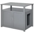 Cat Litter Cabinet with Adjustable Divider – Grey, 76cm