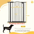 Tall Pressure-Fit Dog Gate – Black, 94cm