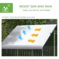Walk-In Steel Chicken Run with Cover – Silver, 3 × 1.7m