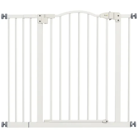 Dog Gate with Extension – White, 78cm High