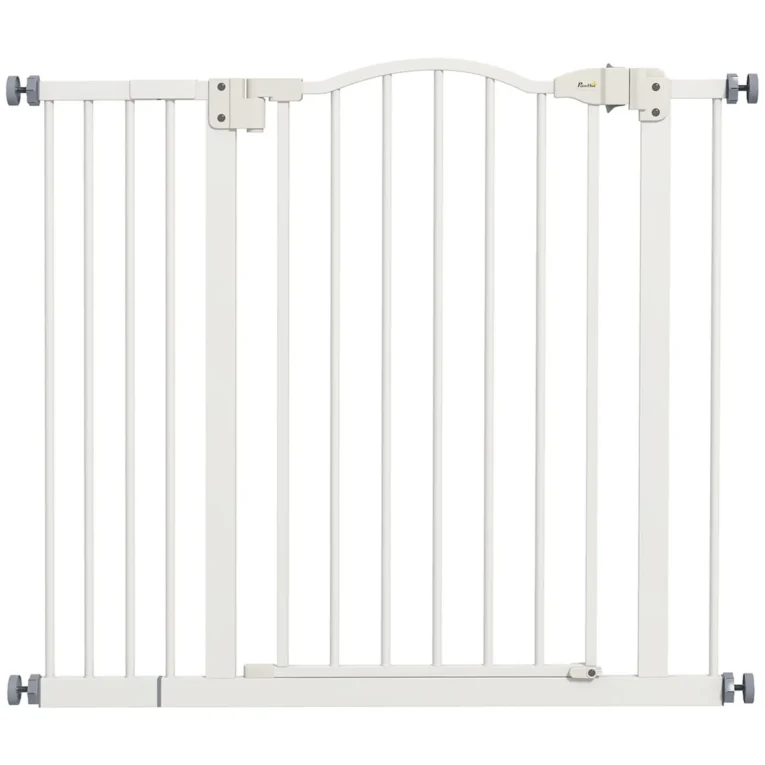 Dog Gate with Extension – White, 78cm High