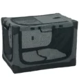Folding Fabric Dog Travel Crate with Cushion – Army Green, 76cm