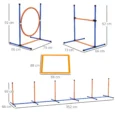 Dog Agility Set with Ring, Hurdle and Weave Poles – Orange