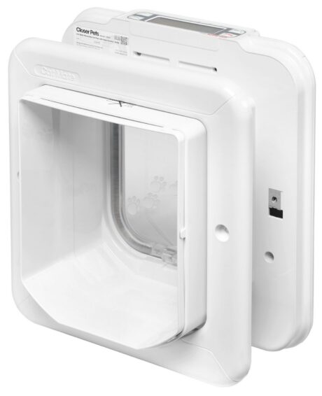 Cat Mate Elite Microchip Cat Flap with Timer – White
