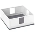 Wooden Dog Whelping Box with Acrylic Panels and Pad – White, 124cm