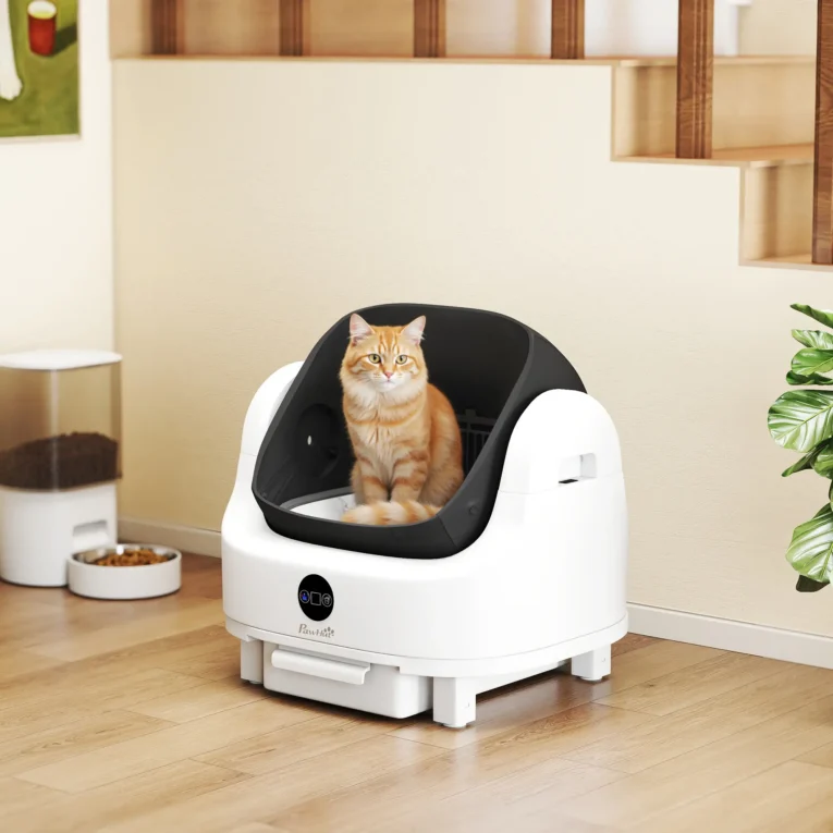 Automatic Cat Litter Tray Self-Cleaning Top Opening – White, Black Automatic Cat Litter Tray Self-Cleaning Top Opening – White, Black