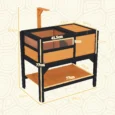Tortoise House 84L x 51W x 103Hcm – Yellow and black