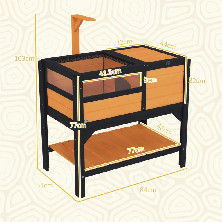Tortoise House 84L x 51W x 103Hcm – Yellow and black Tortoise House 84L x 51W x 103Hcm – Yellow and black