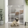 Tall Dog Gate with Cat Door – White, 104.1cm