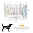 Six-Panel Metal Pet Playpen – Multicolour, 60cm
