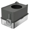 Stainless Steel Enclosed Cat Litter Box – Dark Grey
